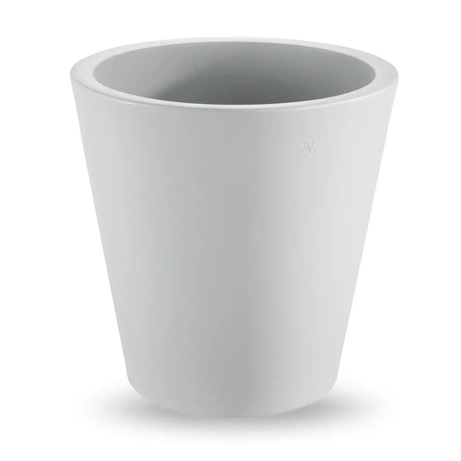 Jarrón decorativo redondo de polietileno de colores Made in Italy - Mengo viadurini