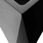 Jarrón decorativo de polietileno de diseño cuadrado Made in Italy - Bonina viadurini