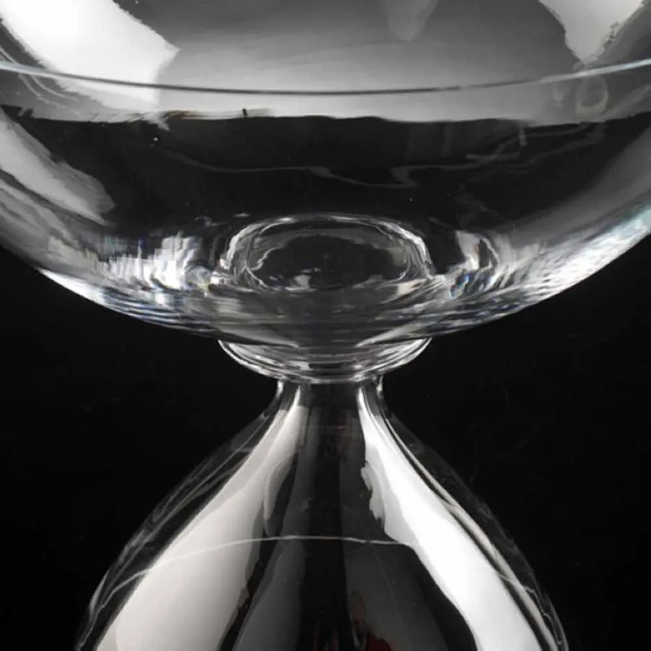 Jarrón decorativo de vidrio soplado hecho a mano en Italia - Serena viadurini