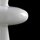 Jarrón decorativo moderno en cerámica blanca hecho a mano en Italia - Tulipo viadurini