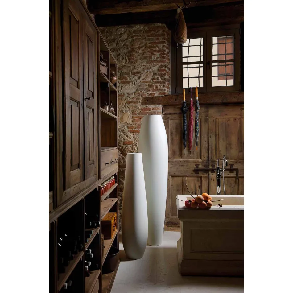 Jarrón Reversible Decorativo de Polietileno de Diseño Made in Italy - Nadai viadurini