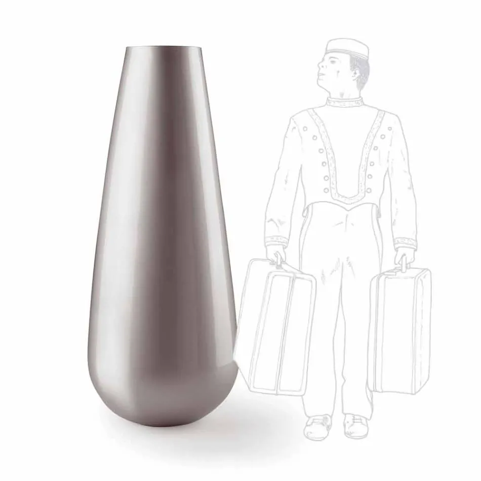 Jarrón de diseño decorativo para exteriores en polietileno Made in Italy - Menea viadurini