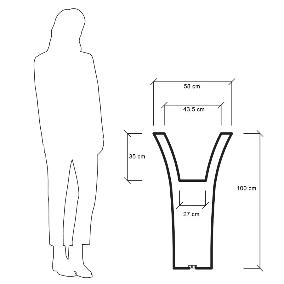 Maceta de jardín en polietileno coloreado Made in Italy - Tremont viadurini