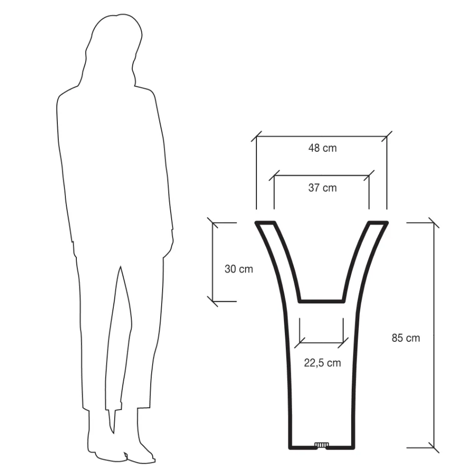 Maceta de jardín en polietileno coloreado Made in Italy - Tremont viadurini