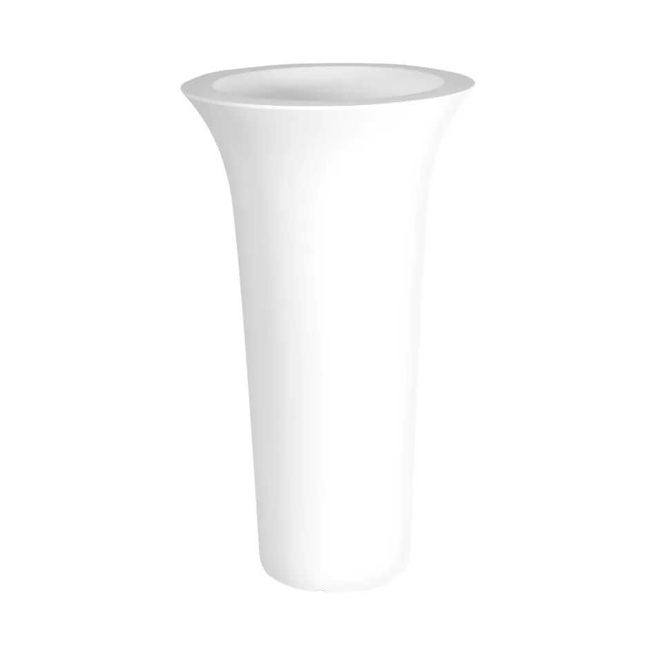 Jardinera redonda de polietileno Made in Italy - Tremont viadurini