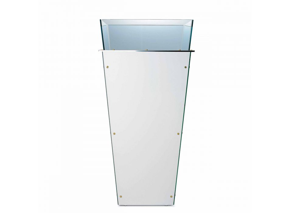 Jarrón independiente en vidrio y paneles intercambiables 3 dimensiones - Ghenna viadurini