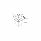 Jarrón independiente en vidrio y paneles intercambiables 3 dimensiones - Ghenna viadurini