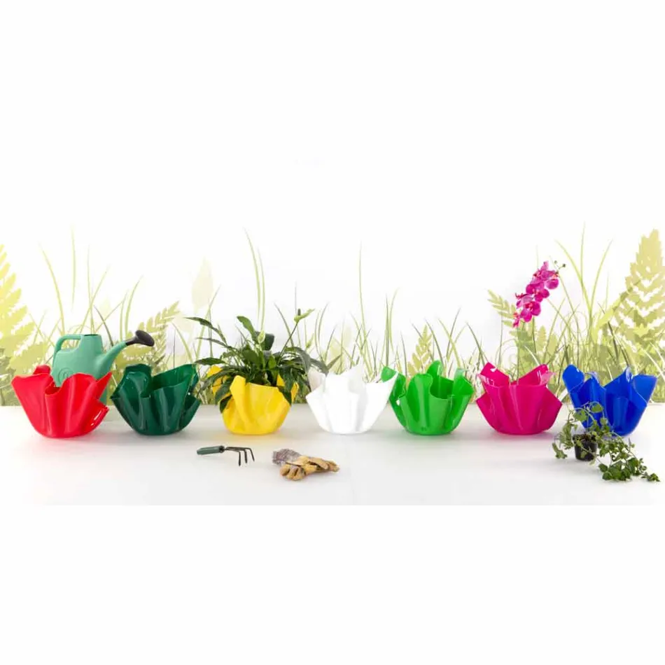 Jarrón fucsia para interior / exterior diseñado por Pina, hecho en Italia viadurini