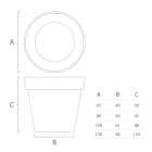 Jarrón grande de exterior en polietileno 4 tamaños Made in Italy - Emporium viadurini