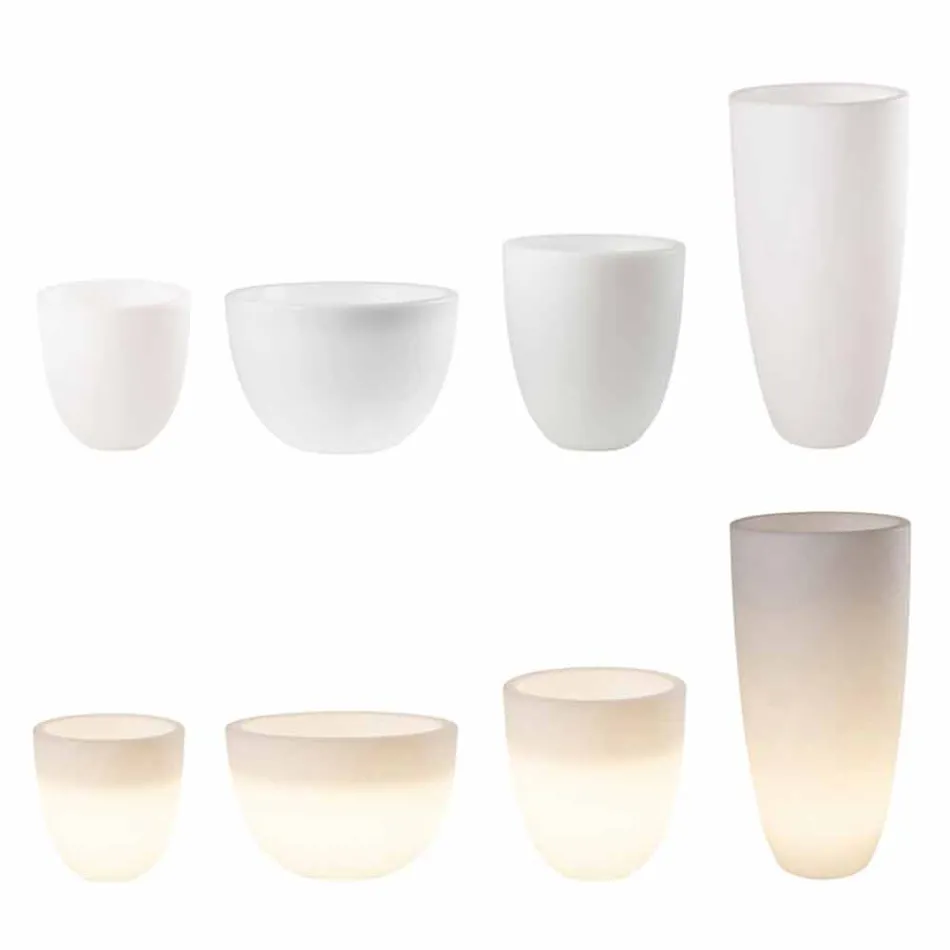 Florero Iluminado Exterior e Interior Diseño Moderno Plástico de Colores - Svasostar viadurini