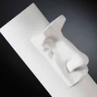 Jarrón de cerámica blanca con inserto de color hecho a mano en Italia - Monte viadurini