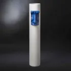 Jarrón de cerámica blanca con inserto de color hecho a mano en Italia - Monte viadurini