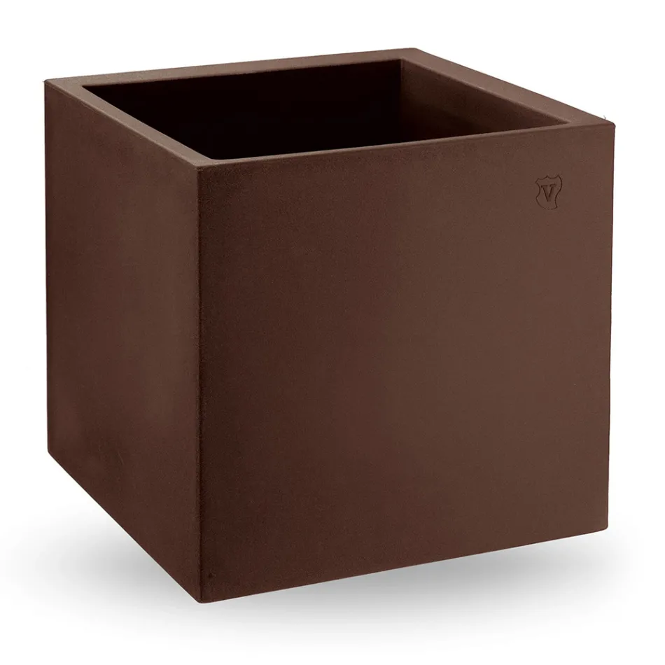 Florero en Polietileno Coloreado Forma Cúbica Made in Italy - Tonello viadurini