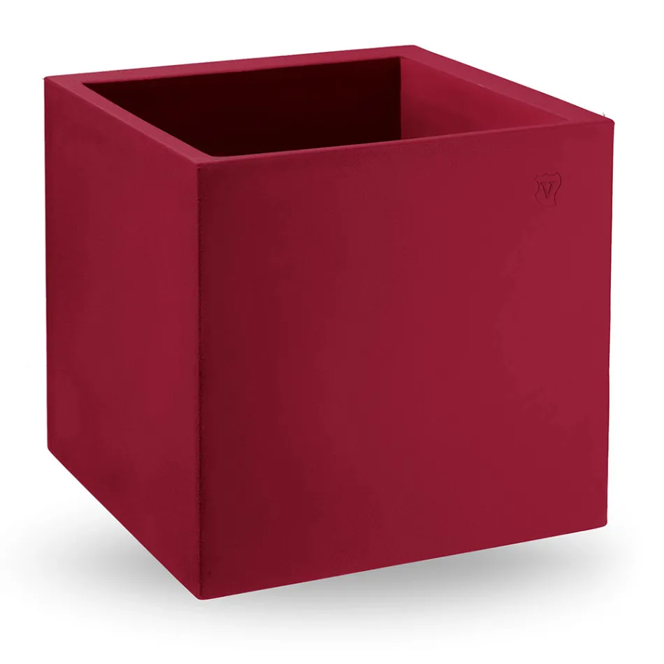 Florero en Polietileno Coloreado Forma Cúbica Made in Italy - Tonello viadurini