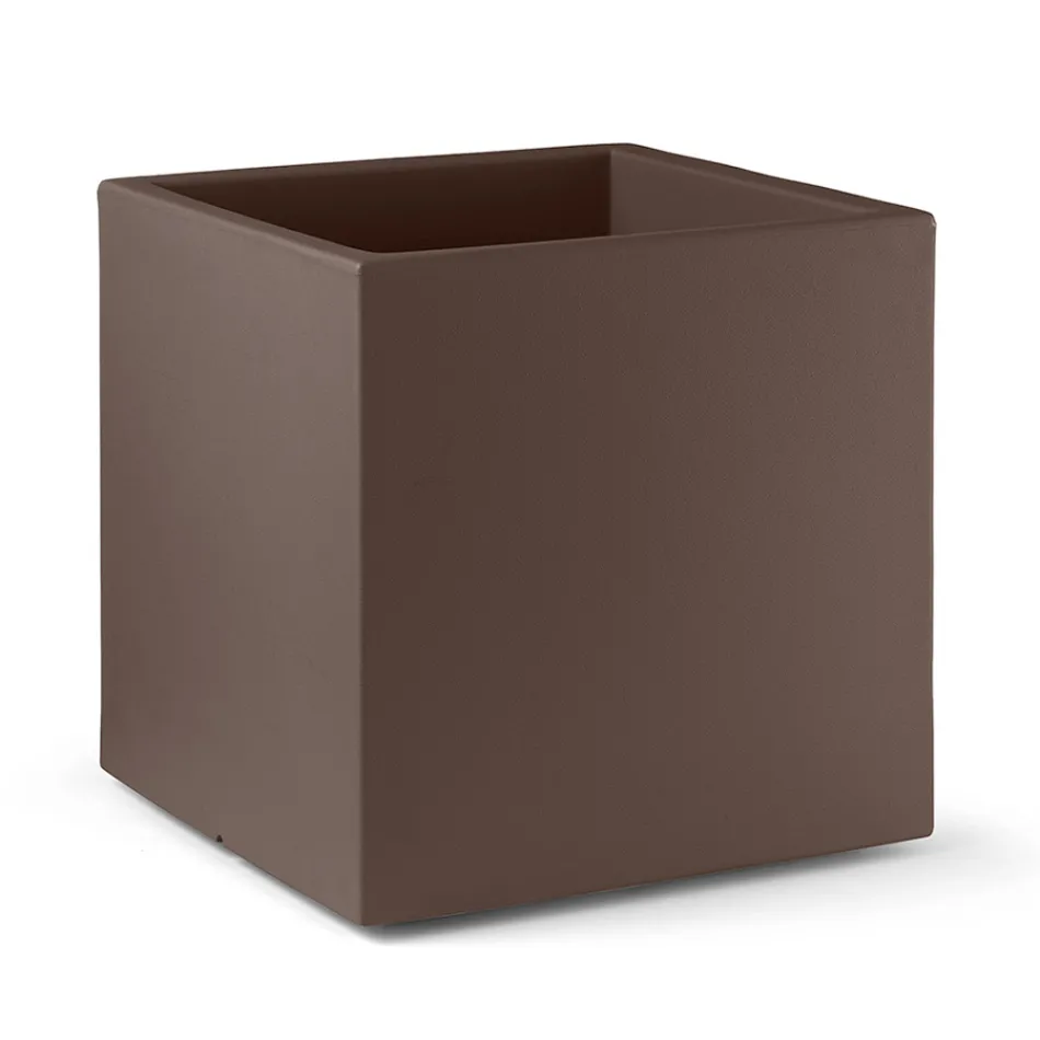 Jarrón cúbico de polietileno de colores Made in Italy - Tonello viadurini