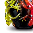 Jarrón de vidrio coloreado con Geckos hecho a mano en Italia - Geco viadurini