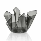 Jarrón drapeado ahumado en interiores / exterior de pina, diseño moderno viadurini