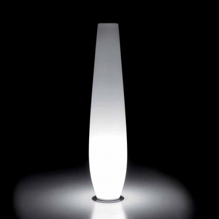 Jarrón luminoso para exterior con luz LED en polietileno Made in Italy - Nadai viadurini