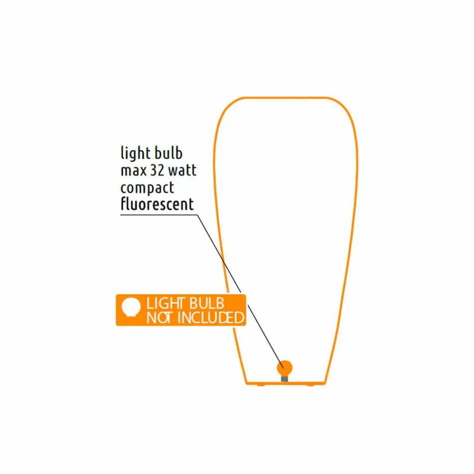 Jarrón para exteriores luminoso de diseño moderno en polietileno, 2 piezas - Skin by Myyour viadurini