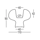 Jarrón luminoso para exterior en polietileno con luz LED Made in Italy - Boba viadurini