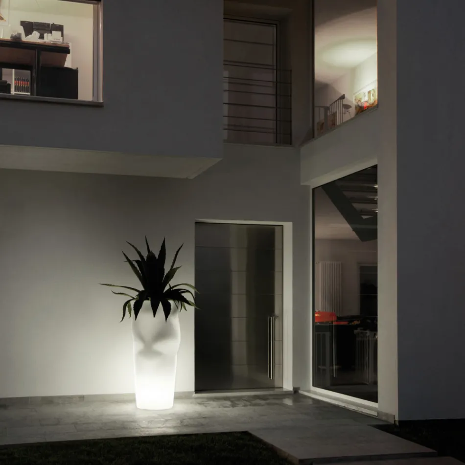 Jarrón de exterior brillante en polietileno opaco Made in Italy - Proud viadurini