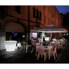 Jarrón de jardín de polietileno brillante con LED Made in Italy - Poldo viadurini