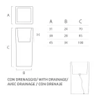 Florero alto de interior en polietileno blanco Made in Italy - Devid viadurini