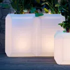 Jarrón luminoso de plástico para exteriores o interiores, 3 dimensiones - Gem by Myyour viadurini