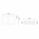 Jarrón luminoso de plástico para exteriores o interiores, 3 dimensiones - Gem by Myyour viadurini