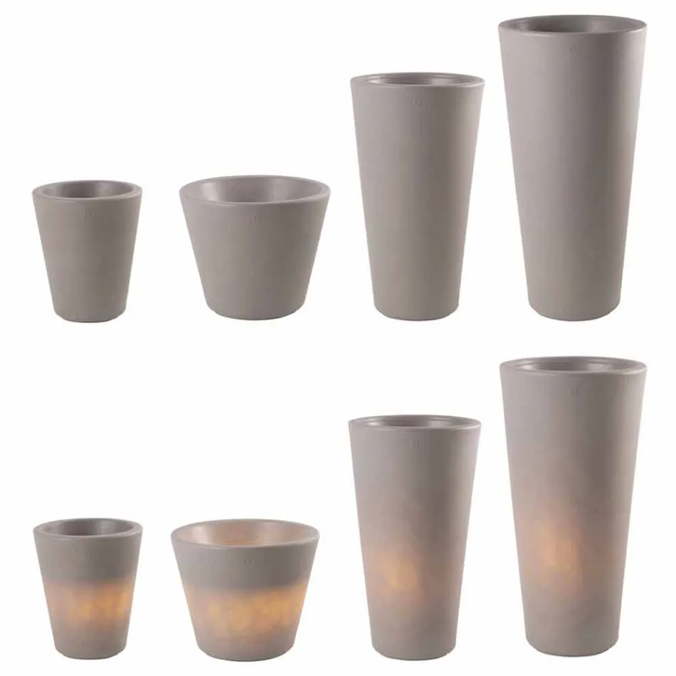 Florero luminoso para exteriores e interiores, diseño colorido en 3 dimensiones - Vasostar viadurini