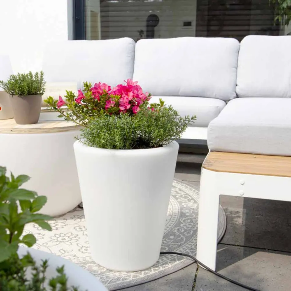 Florero luminoso para exteriores e interiores, diseño colorido en 3 dimensiones - Vasostar viadurini