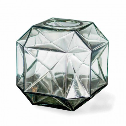 Jarrón de vidrio interior moderno hecho a mano en Italia - Águila viadurini