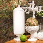 Jarrón de cerámica blanco moderno hecho a mano Made in Italy - Chantal viadurini