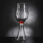 Florero moderno transparente de cristal de Murano soplado hecho en Italia - Copernicus viadurini