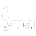 Maceta o Separador de Colores para Exterior 3 Dimensiones Made in Italy - Plants viadurini