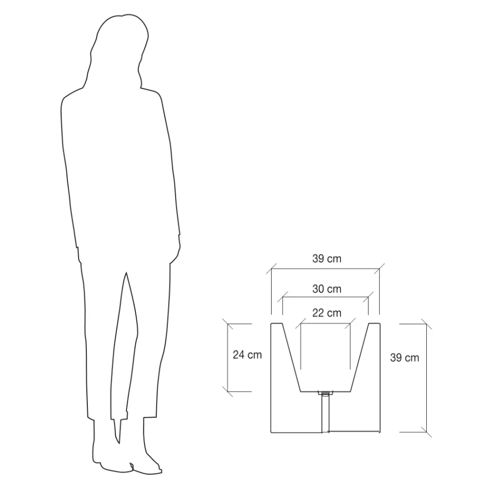 Maceta o Separador de Colores para Exterior 3 Dimensiones Made in Italy - Plants viadurini