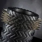 Jarrón ornamental de cerámica negro mate hecho a mano - Jungle viadurini