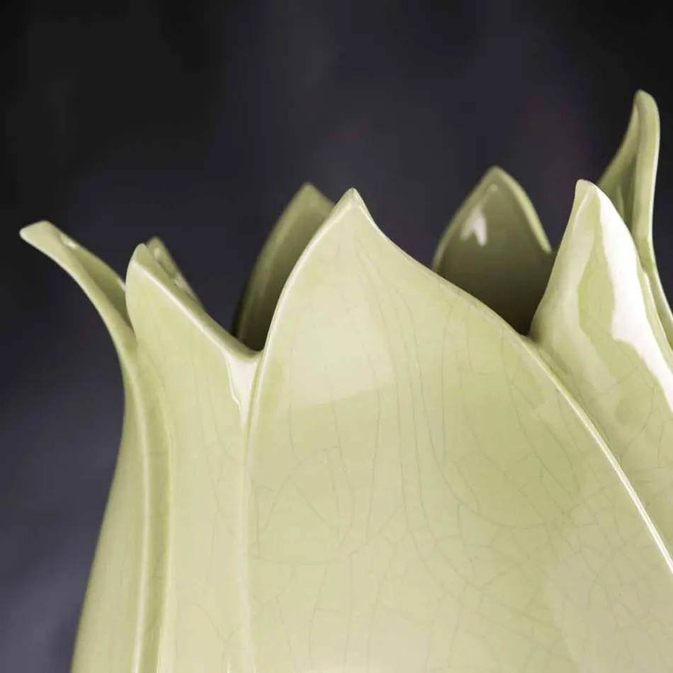 Jarrón ornamental moderno en cerámica coloreada hecho a mano en Italia - Onyx viadurini