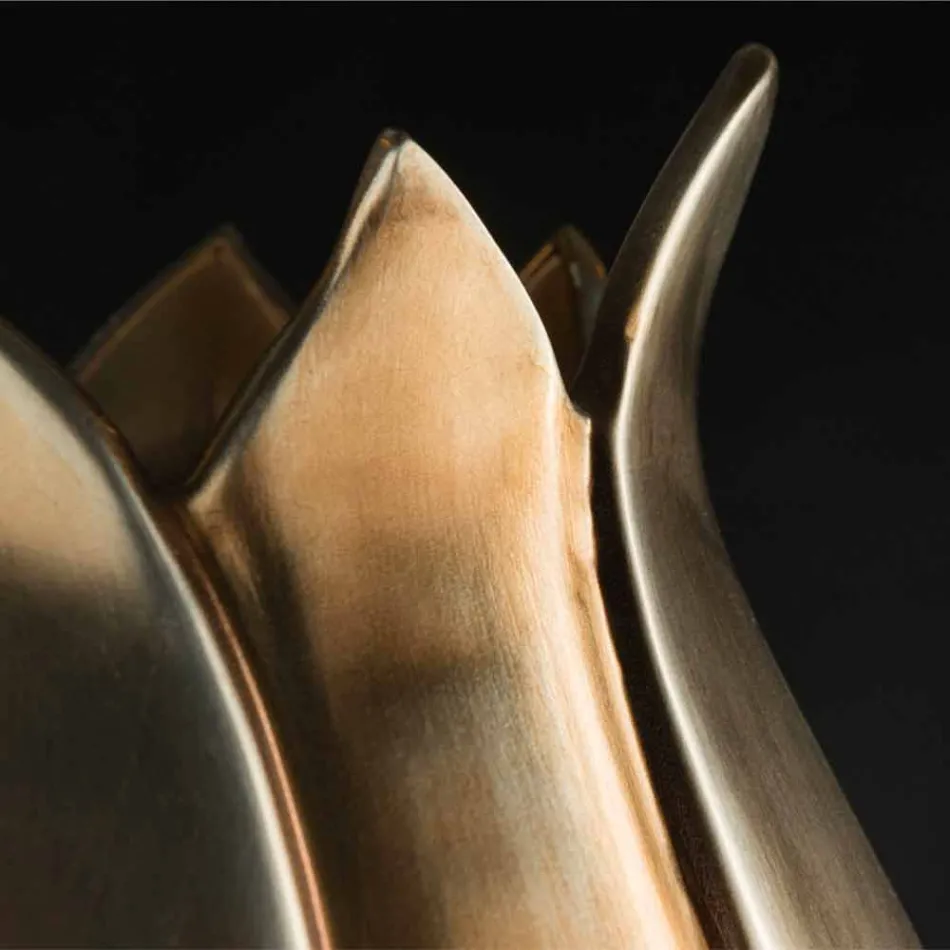 Jarrón ornamental moderno en cerámica coloreada hecho a mano en Italia - Onyx viadurini