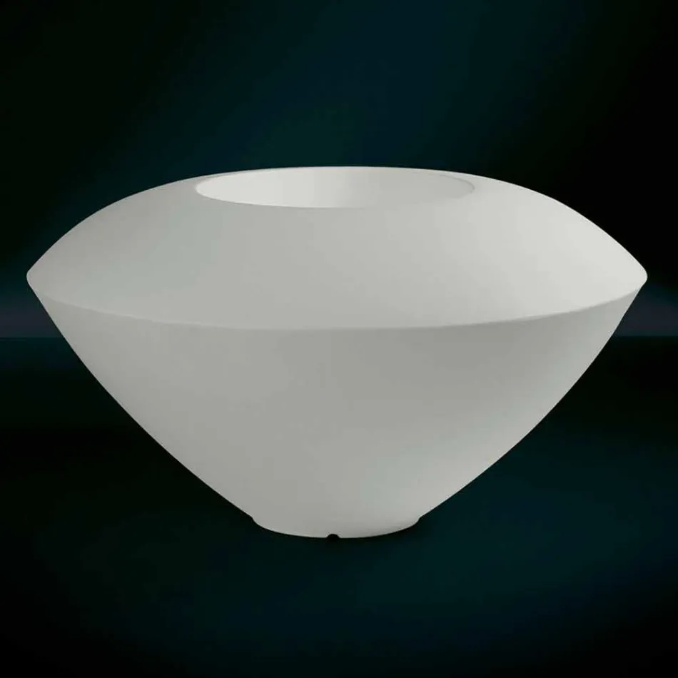 Jarrón ornamental moderno en polietileno coloreado Made in Italy - Madera viadurini