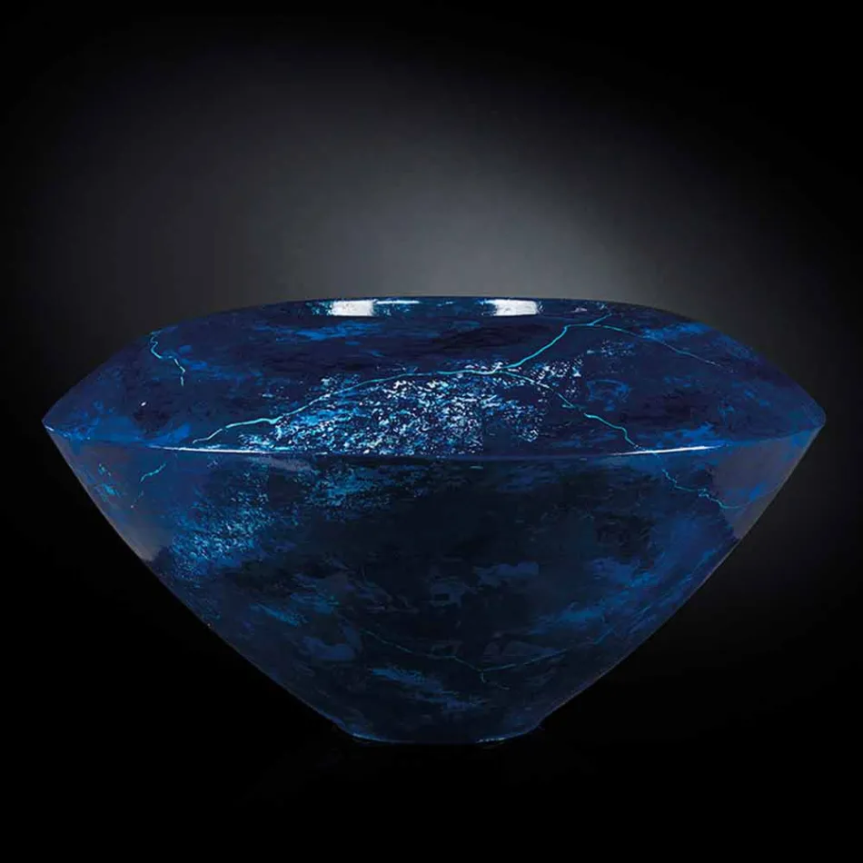 Jarrón ornamental moderno en polietileno coloreado Made in Italy - Madera viadurini