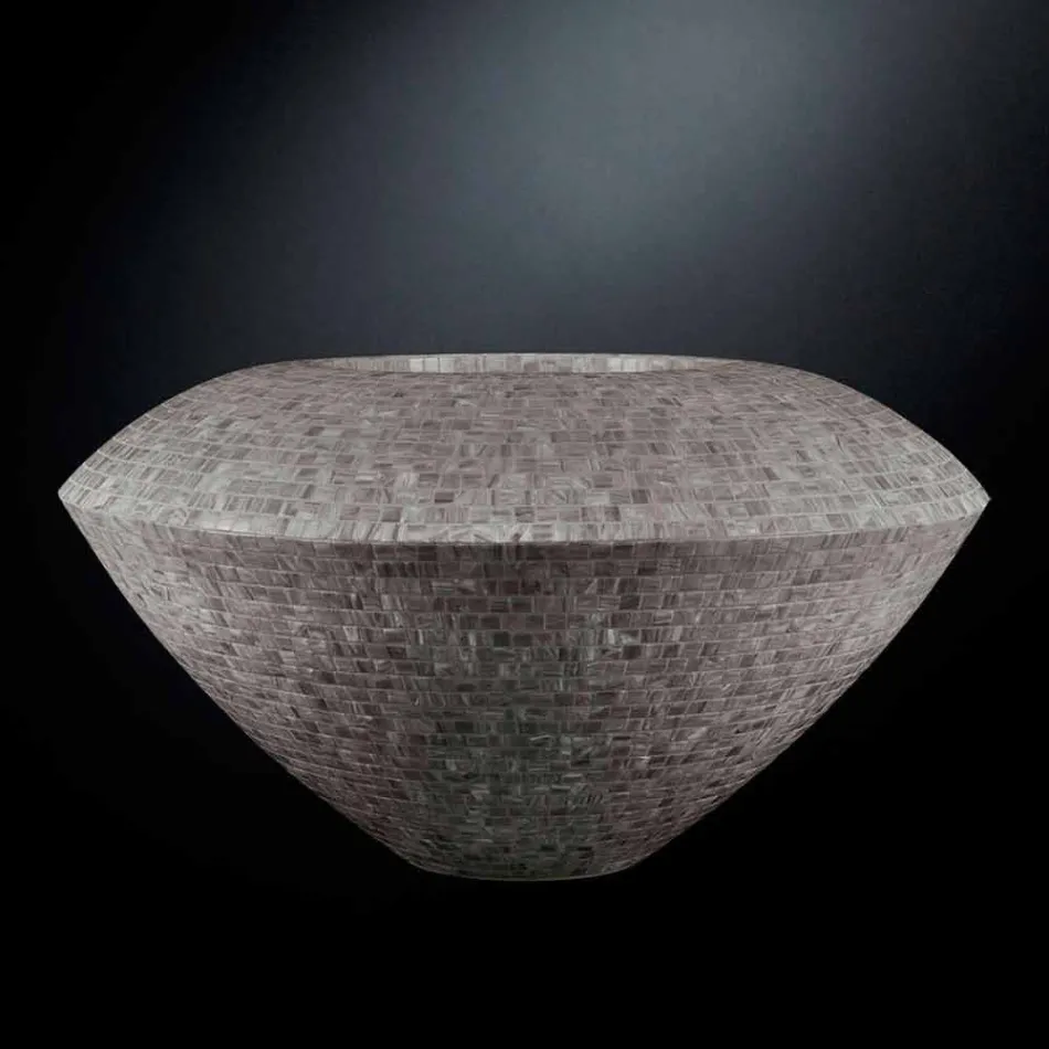 Jarrón ornamental moderno en polietileno coloreado Made in Italy - Madera viadurini