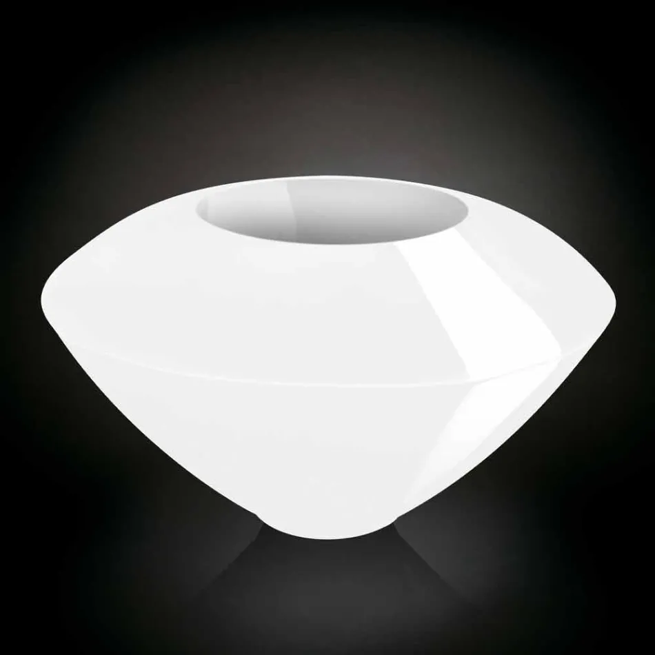 Jarrón ornamental moderno en polietileno coloreado Made in Italy - Madera viadurini