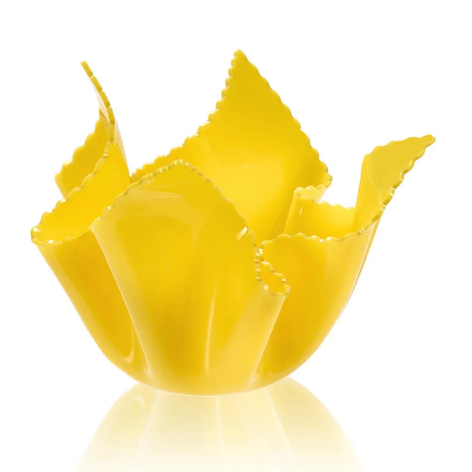 Jarrón reciclable drapeado de plexiglás de colores 2 piezas 2 tamaños - Gabria viadurini