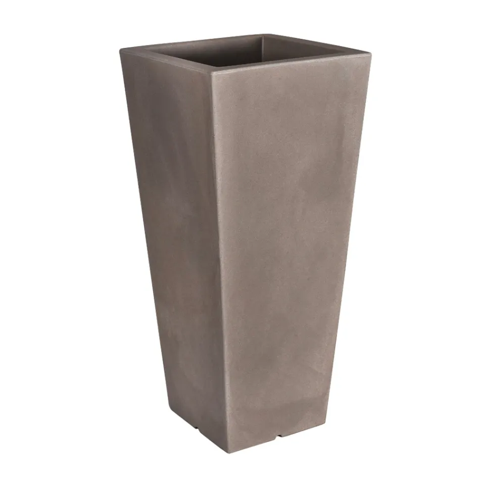 Jarrón de jardín cuadrado con luz en color fluo Made in Italy - Avanas viadurini