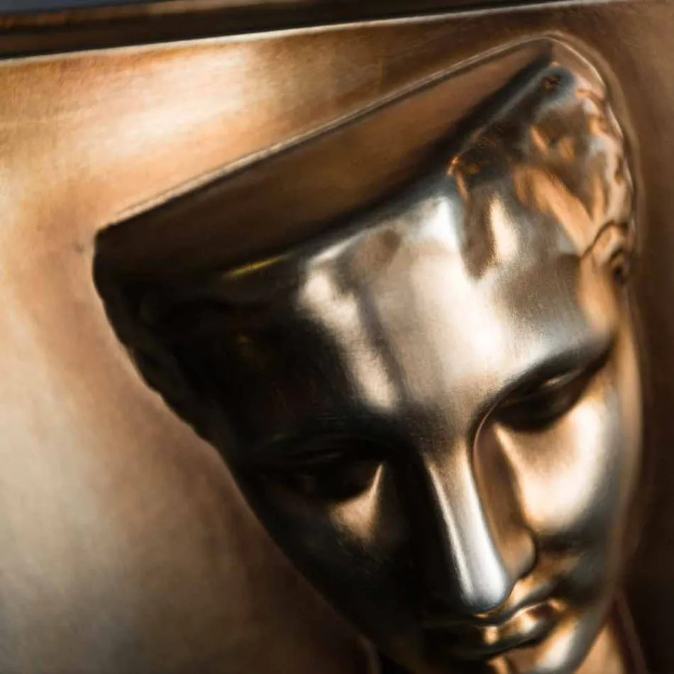 Jarrón rectangular moderno de cerámica coloreada hecho a mano en Italia - Lucas viadurini