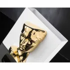 Jarrón rectangular moderno de cerámica coloreada hecho a mano en Italia - Lucas viadurini