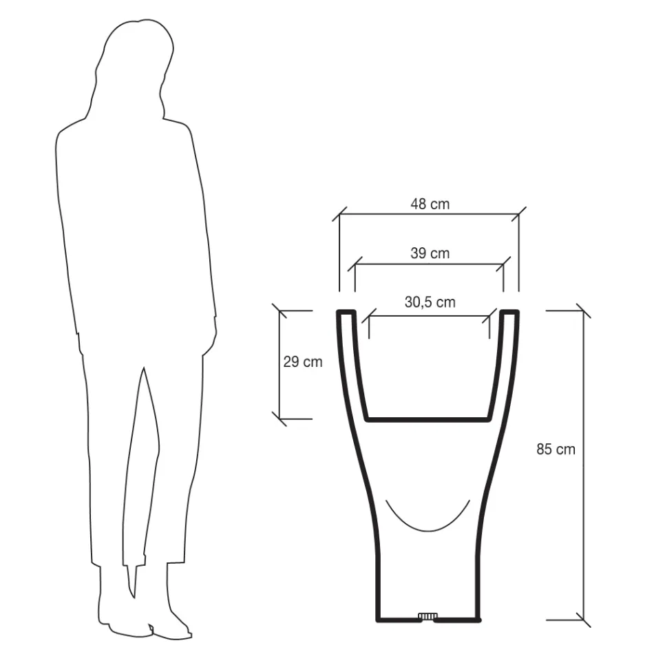 Maceta de jardín redonda de colores en polietileno Made in Italy - Tremont viadurini