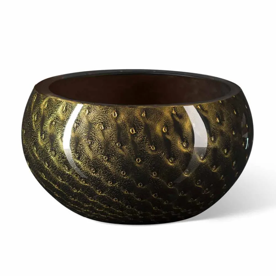 Jarrón de interior redondo en cristal de Murano coloreado Made in Italy - Asper viadurini