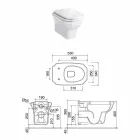 Florero colgante de cerámica blanca en estilo clásico, hecho en Italia - Nausica viadurini